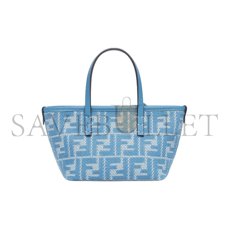 FENDI ROLL MINI FABRIC BLUE 8BS096AUPXF1SKL (15.5*13*11cm)
